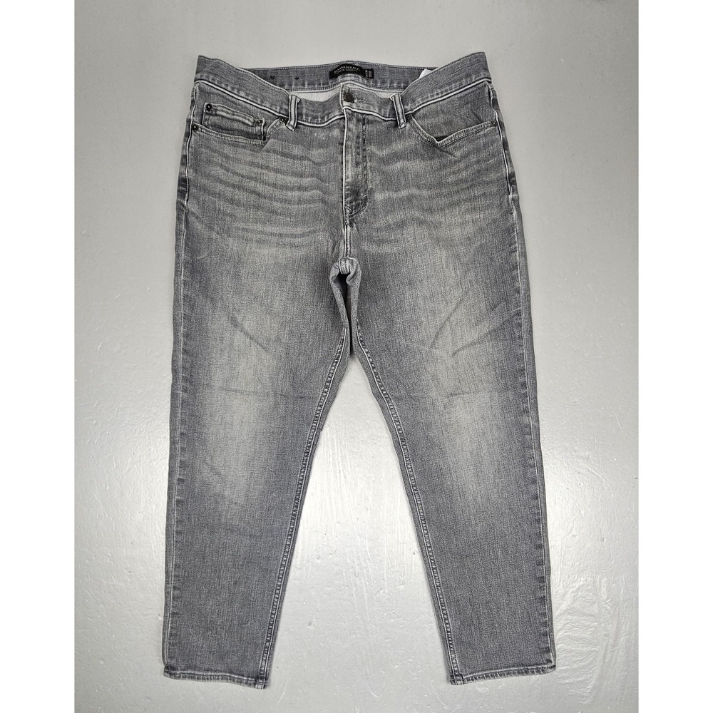 Banana Republic Jeans Mens 36x29 Gray Athletic Tapered Fit Denim Stretch Pants